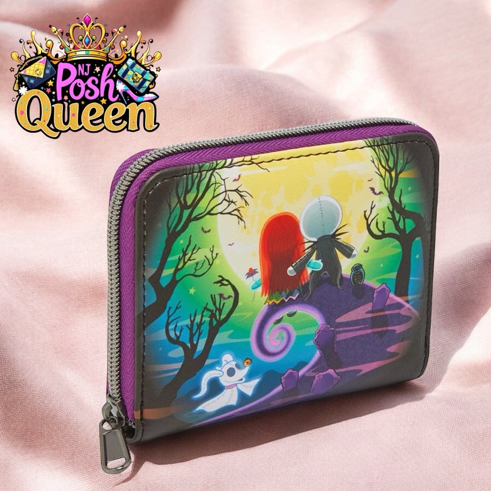 Loungefly The Nightmare Before Christmas Jack & Sally Doll Zip Around Wallet - Picture 2 of 9